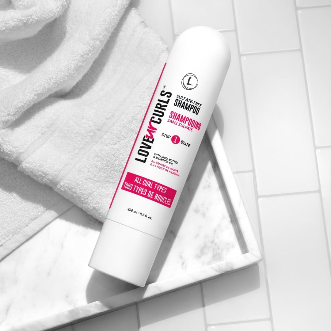 Love Ur Curls shampoo ingredients close-up highlighting nourishing oils