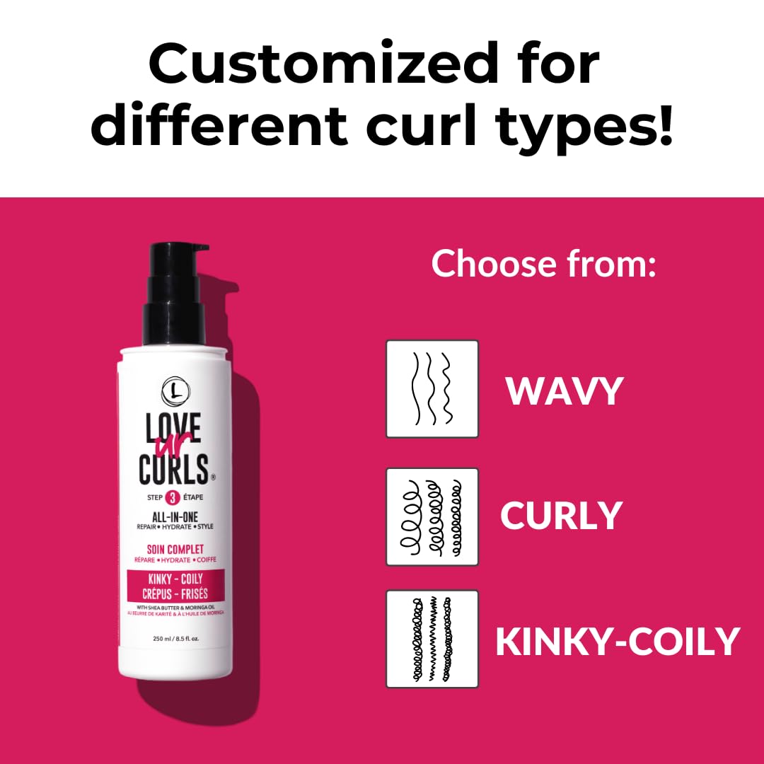 Shea Butter and Moringa Oil nourish and brighten Love Ur Curls formula