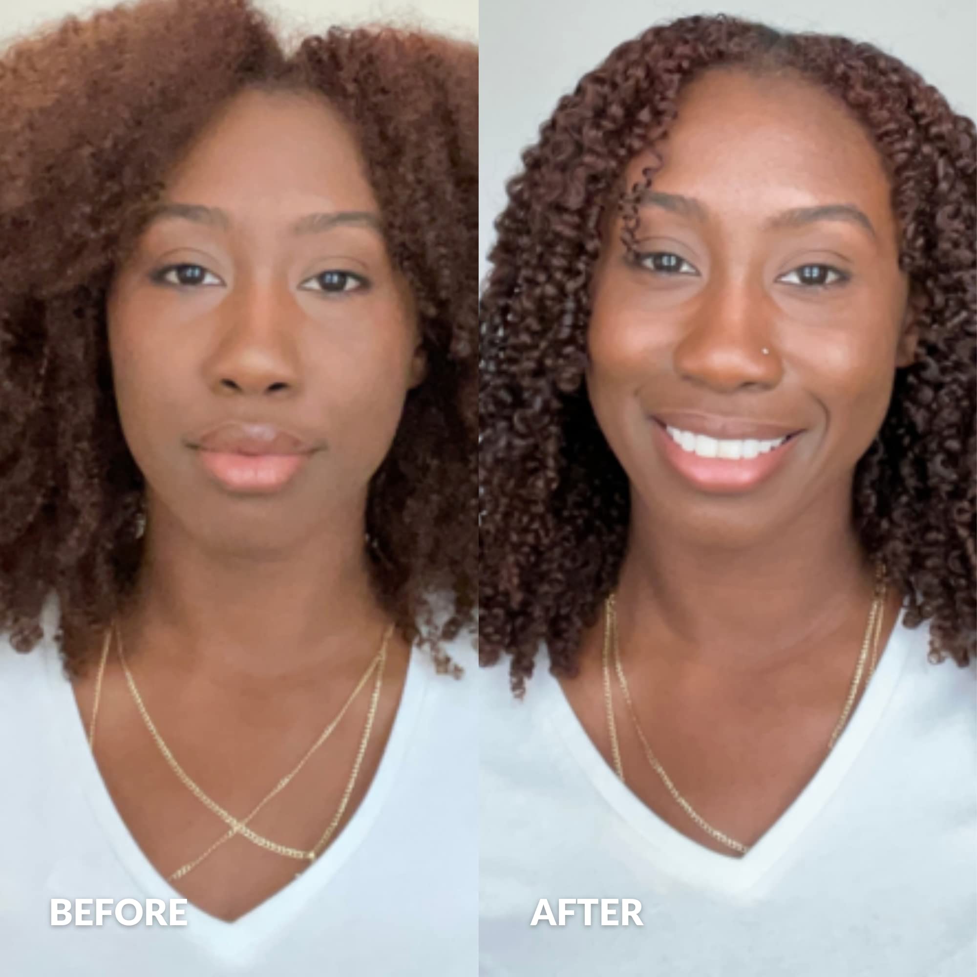 Love Ur Curls shea butter moringa blend highlights nourishing ingredients for stronger, shinier curls.