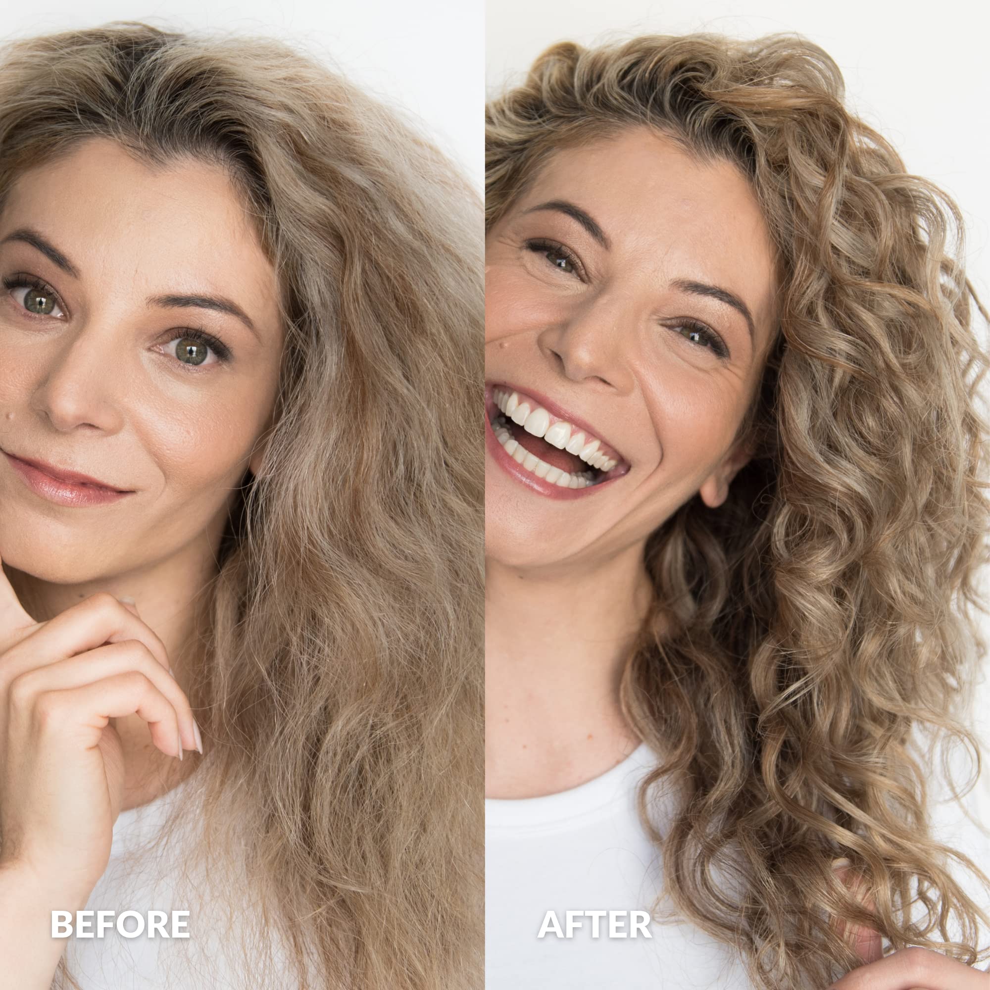 Love Ur Curls fragrance-free system in use delivering soft, shiny waves.