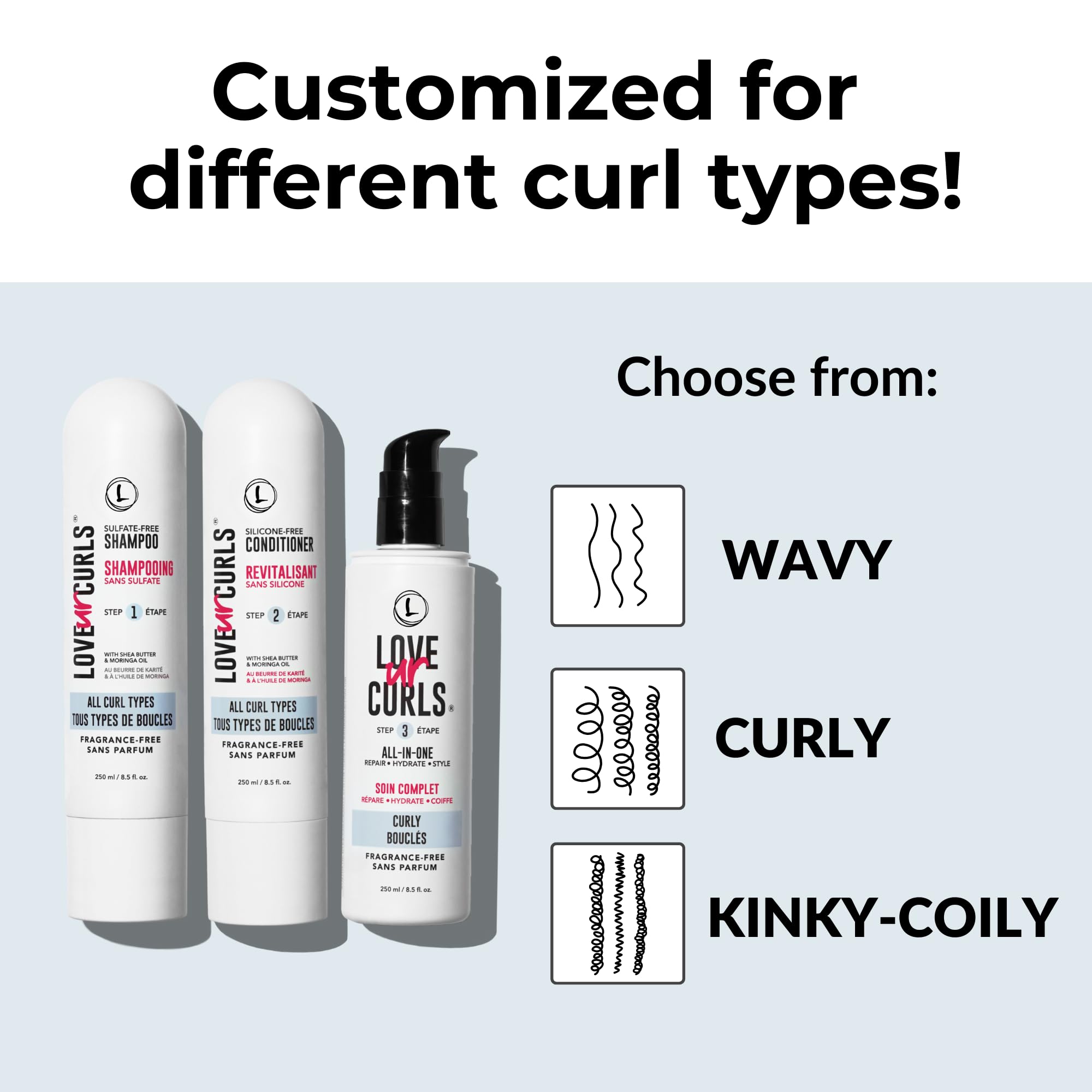 Love Ur Curls vegan cruelty-free formula suitable for sensitive skin.