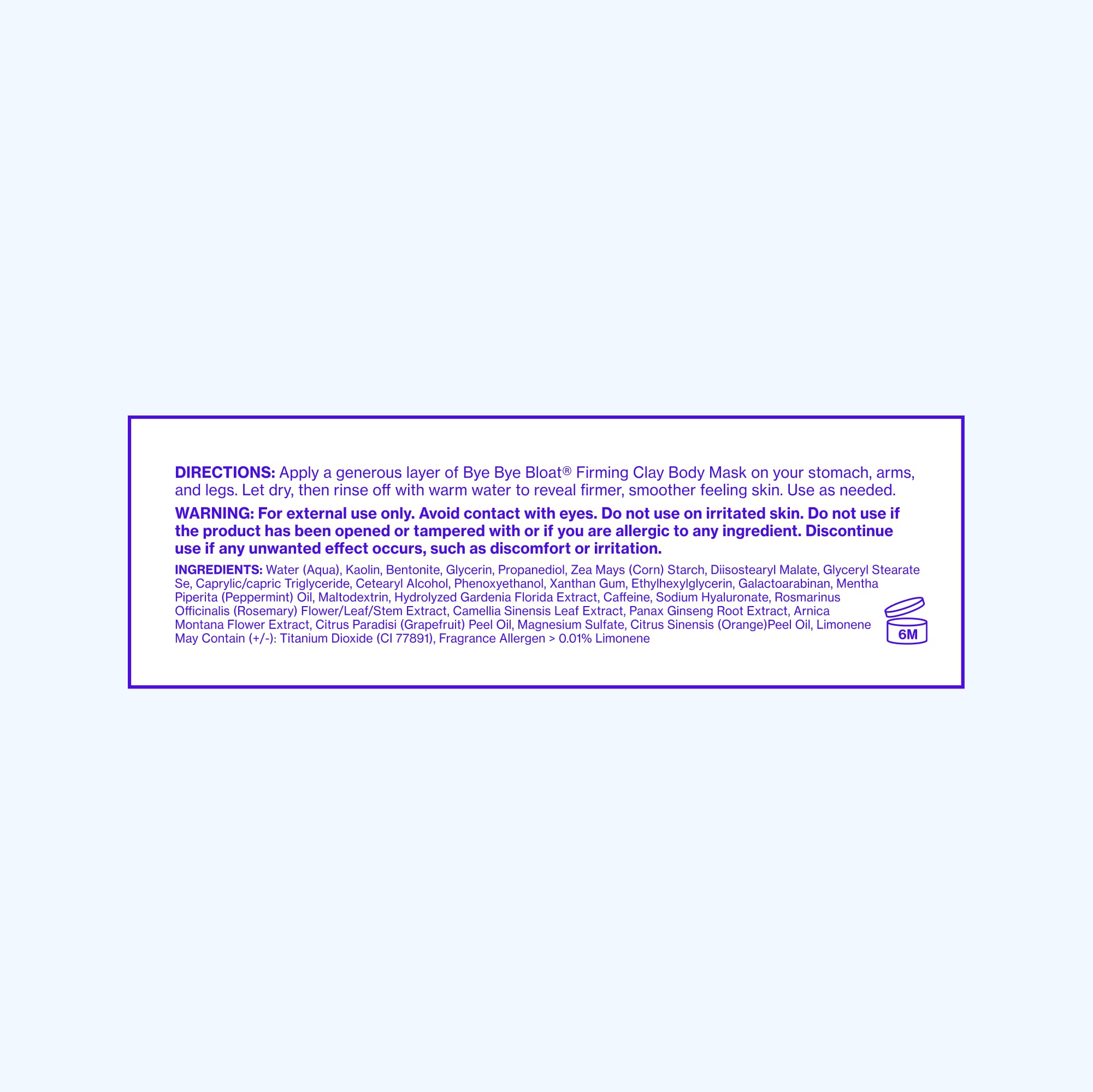 4-step Bye Bye Bloat routine guide visual outlines depuff and sculpt steps