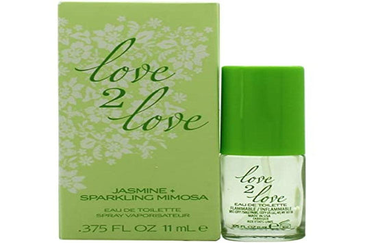 LOVE2LOVE Jasmine & Sparkling Mimosa EDT bottle, ideal for on-the-go fragrance.