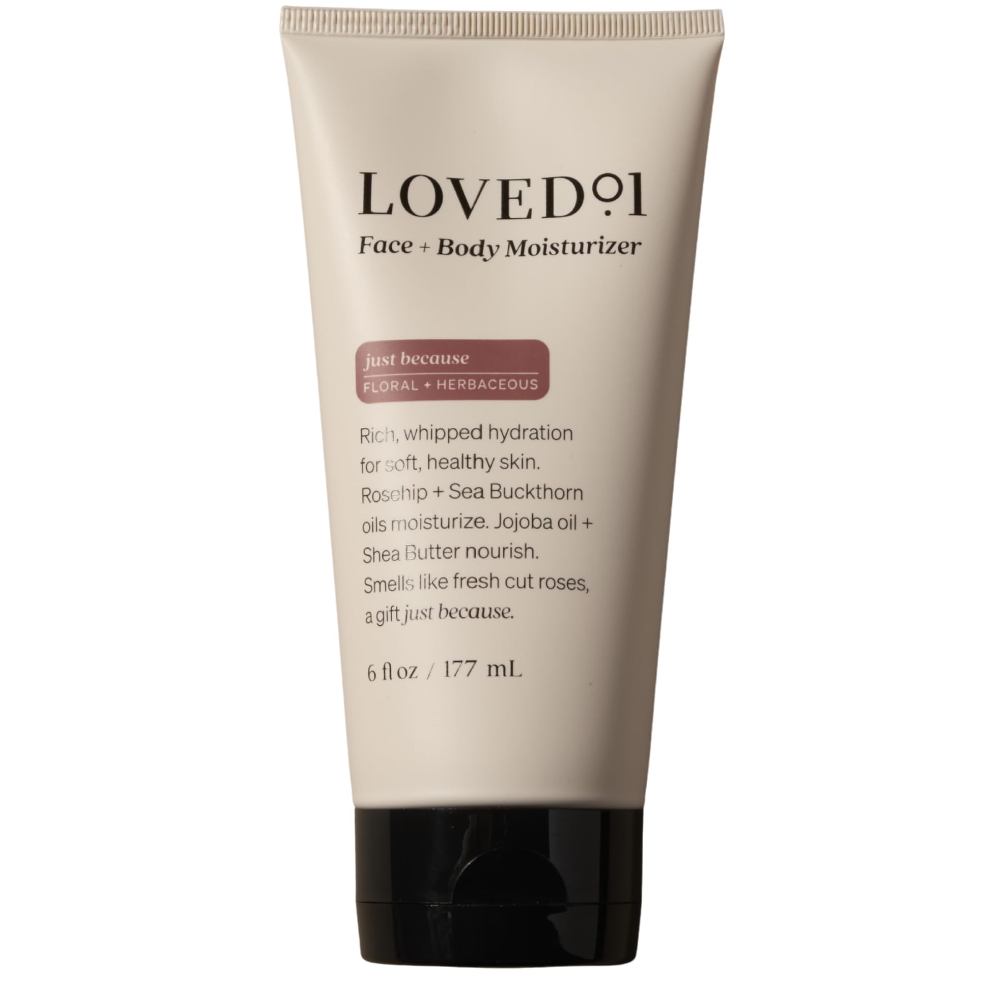 Loved01 Face & Body Moisturizer bottle for daily hydration and non-greasy skin