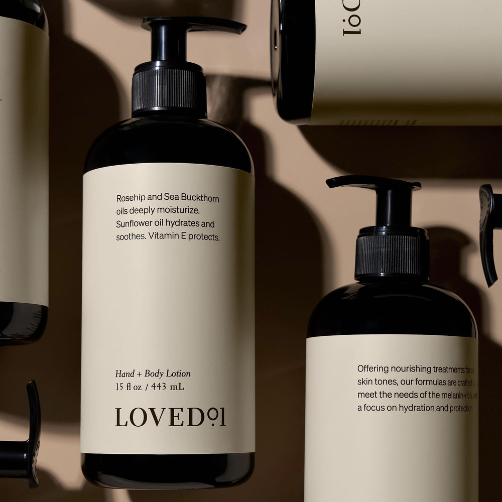 Loved01 lotion on arm demonstrates smooth, hydrated skin after daily use