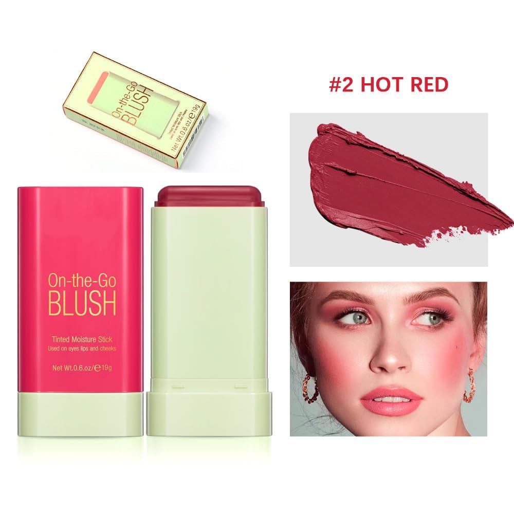 Lovelycat natural-sheen blush stick close-up conveying soft, radiant finish.