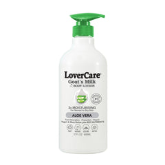 Lover's Care Goat Milk Body Lotion bottle front for daily dry skin care.