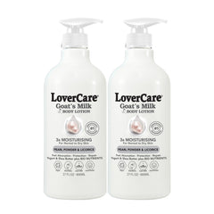 Lover's Care Goat Milk Body Lotion bottle for smooth, hydrated skin.