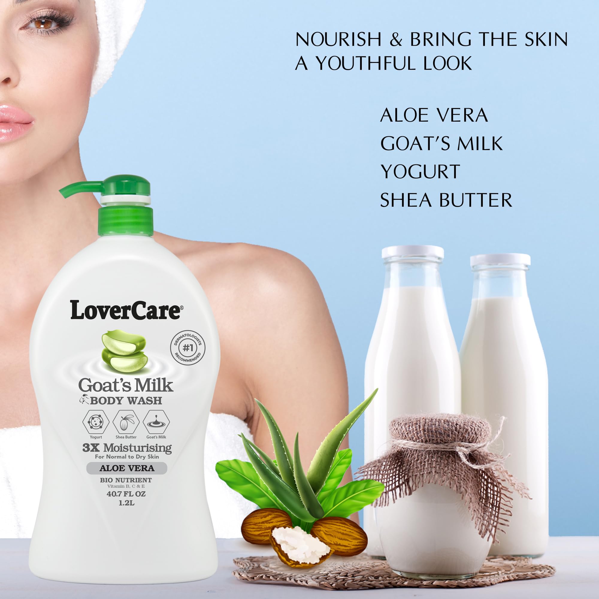 LoverCare Goat Milk provides moisture that can last up to 24 hours.
