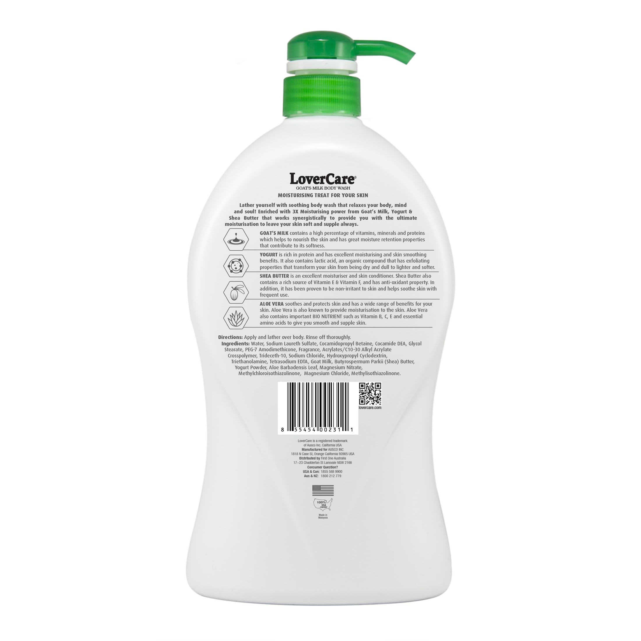 LoverCare Goat Milk formula is gentle for all skin types.