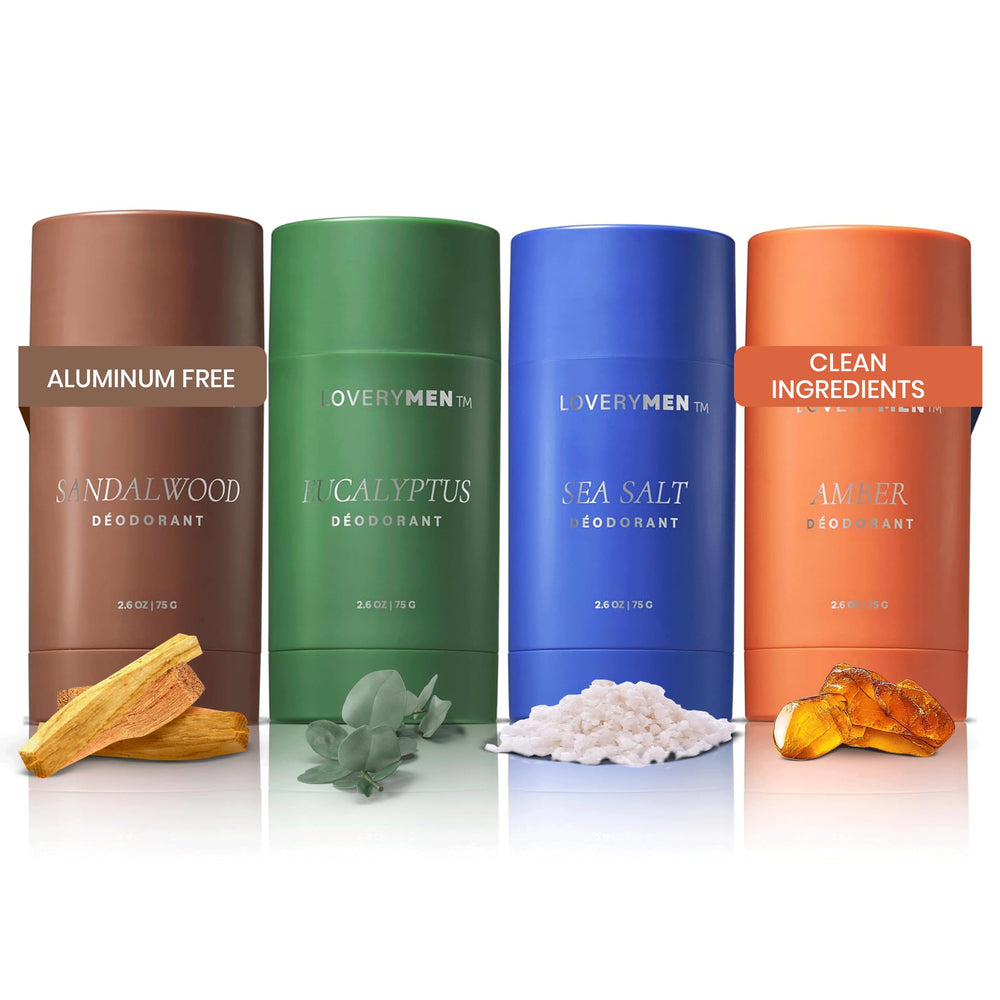 Lovery amber scent aluminum-free deodorant bottle for all-day freshness.