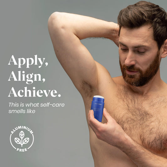 Lovery sea salt scent deodorant 4-pack display for long-lasting odor protection.