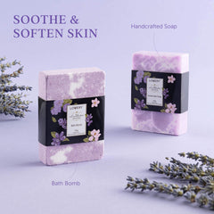 LOVERY lavender bath bomb in a relaxing lavender soak