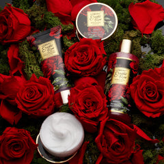 Lovery bath salts and lotion set provides soothing moisture