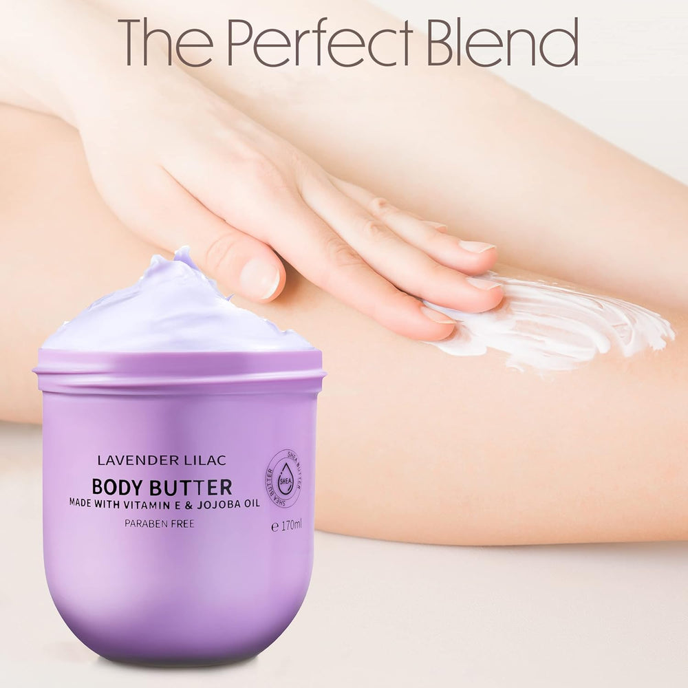Gift box with LOVERY Lavender Lilac Body Butter for spa gifts