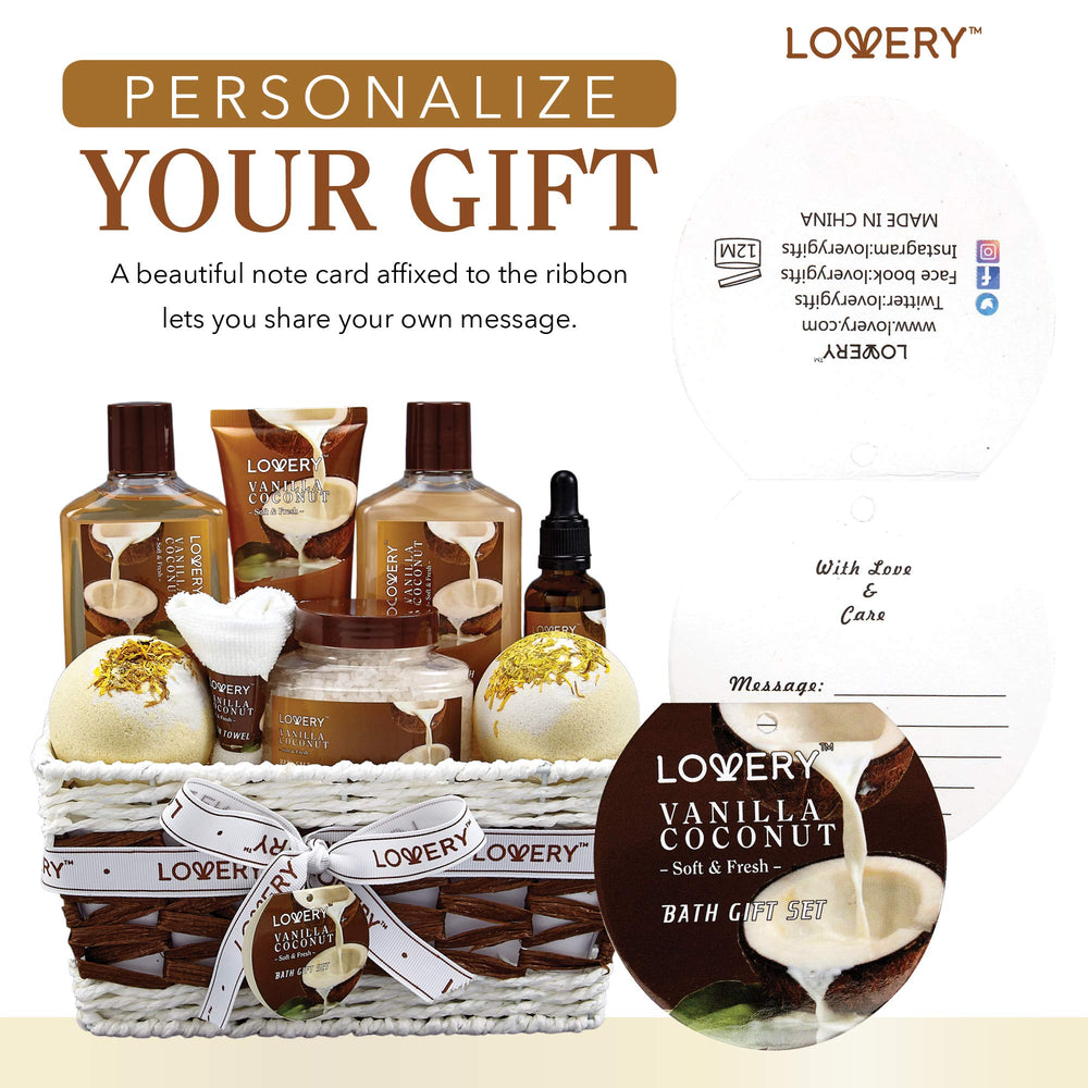 LOVERY vanilla coconut luxury bath towel – plush towel adds a pampering touch.