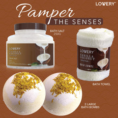 LOVERY vanilla coconut body scrub – exfoliating formula reveals smoother, radiant skin.