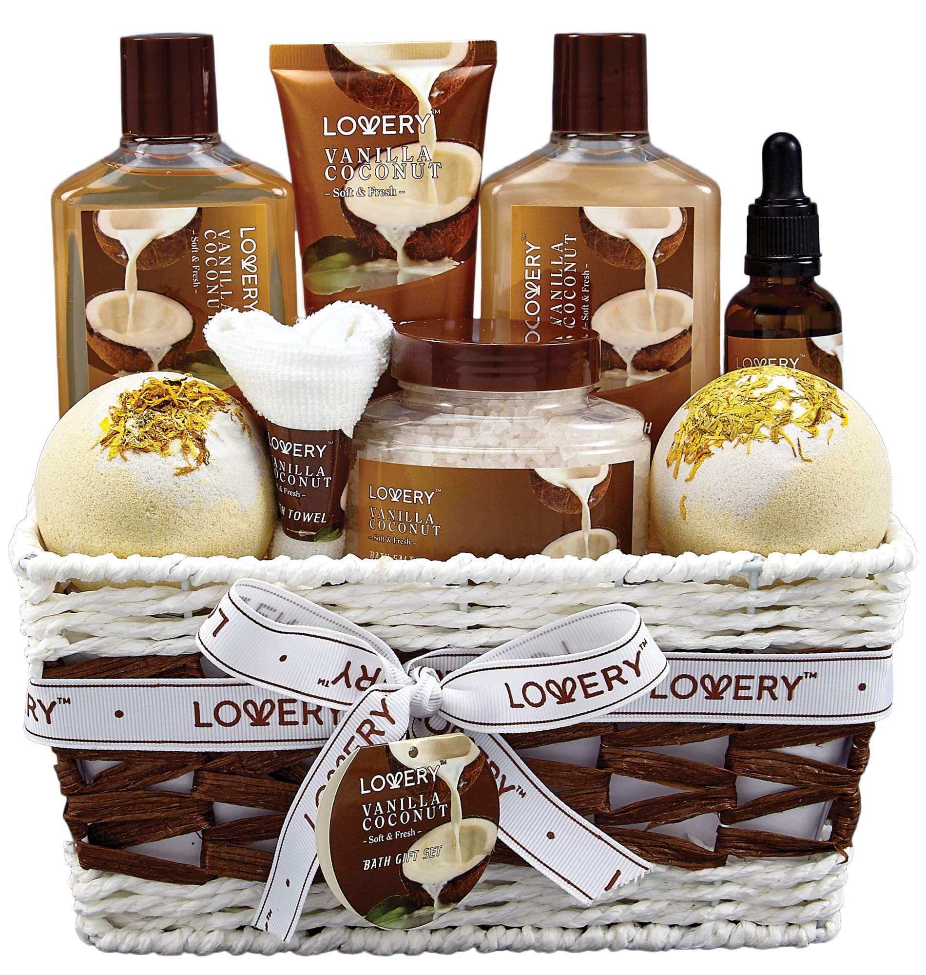 LOVERY vanilla coconut shower gel – refreshing cleanse with a warm vanilla coconut scent.