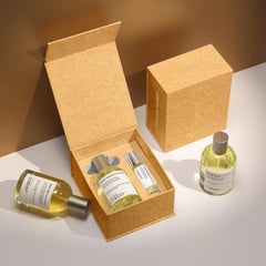 Lovery Violet leaf and cardamom opening into sandalwood warmth.