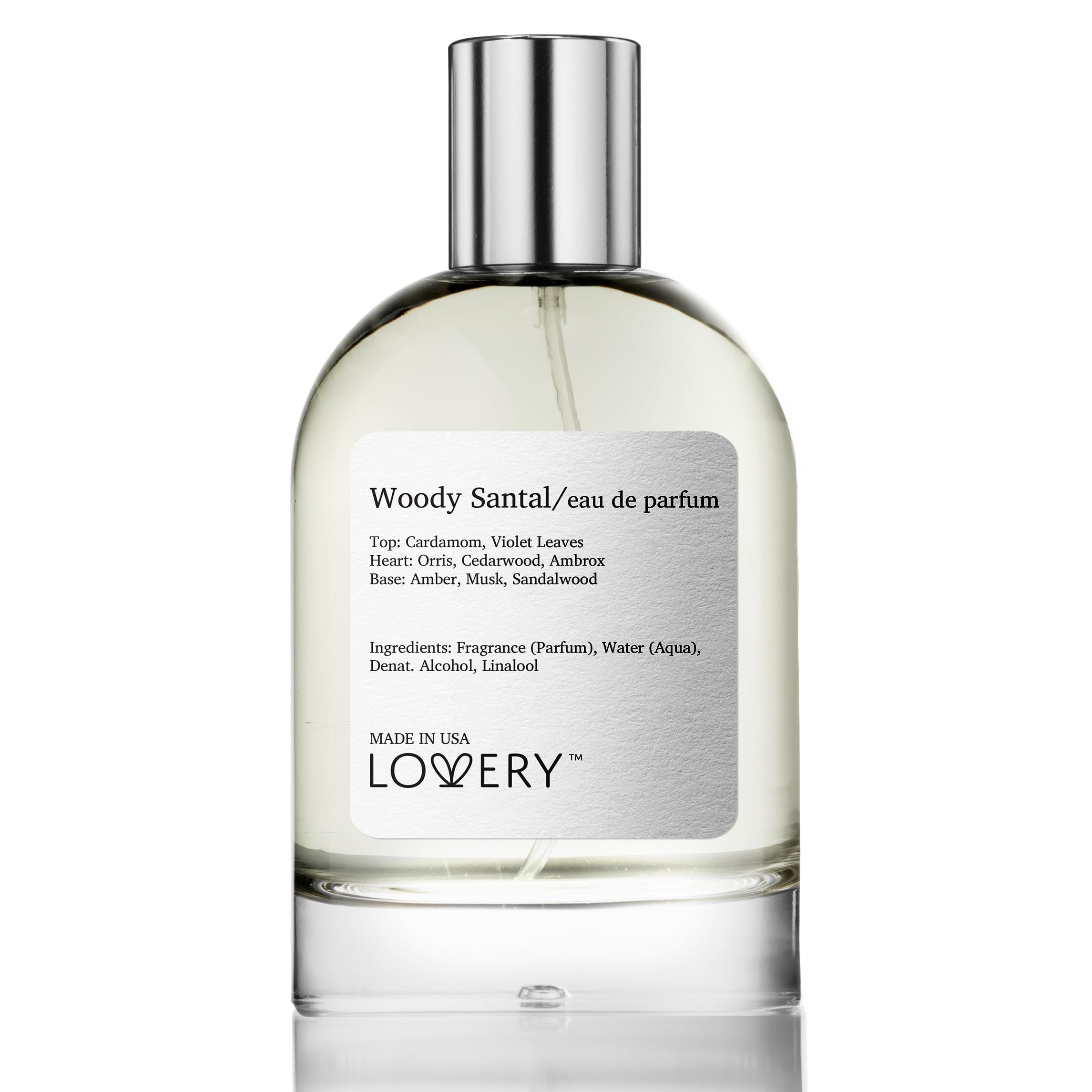 LOVERY Woody Santal perfume application, warm woody aroma for evening wear.