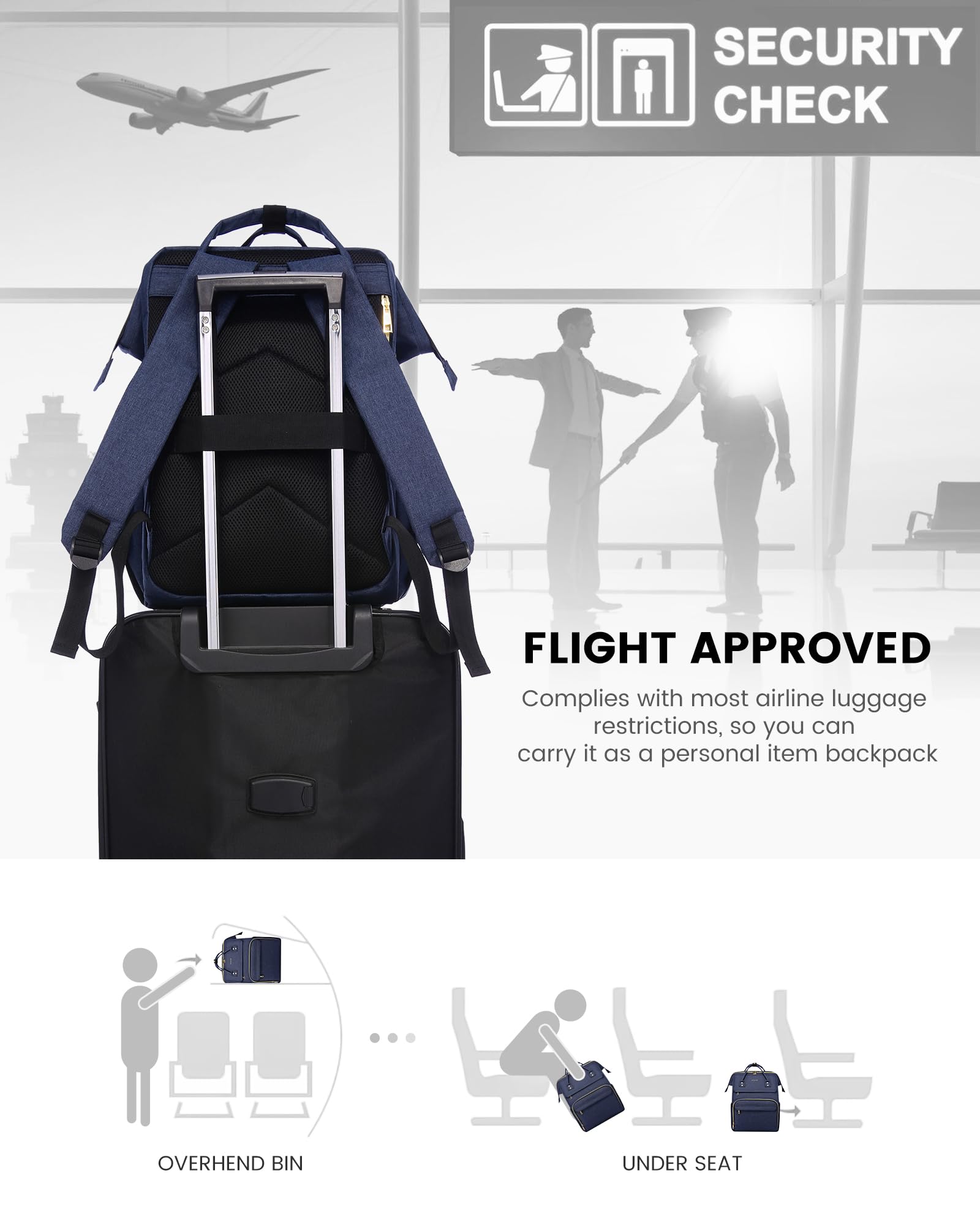 LOVEVOOK suitcase strap helps you roll through airports with ease.