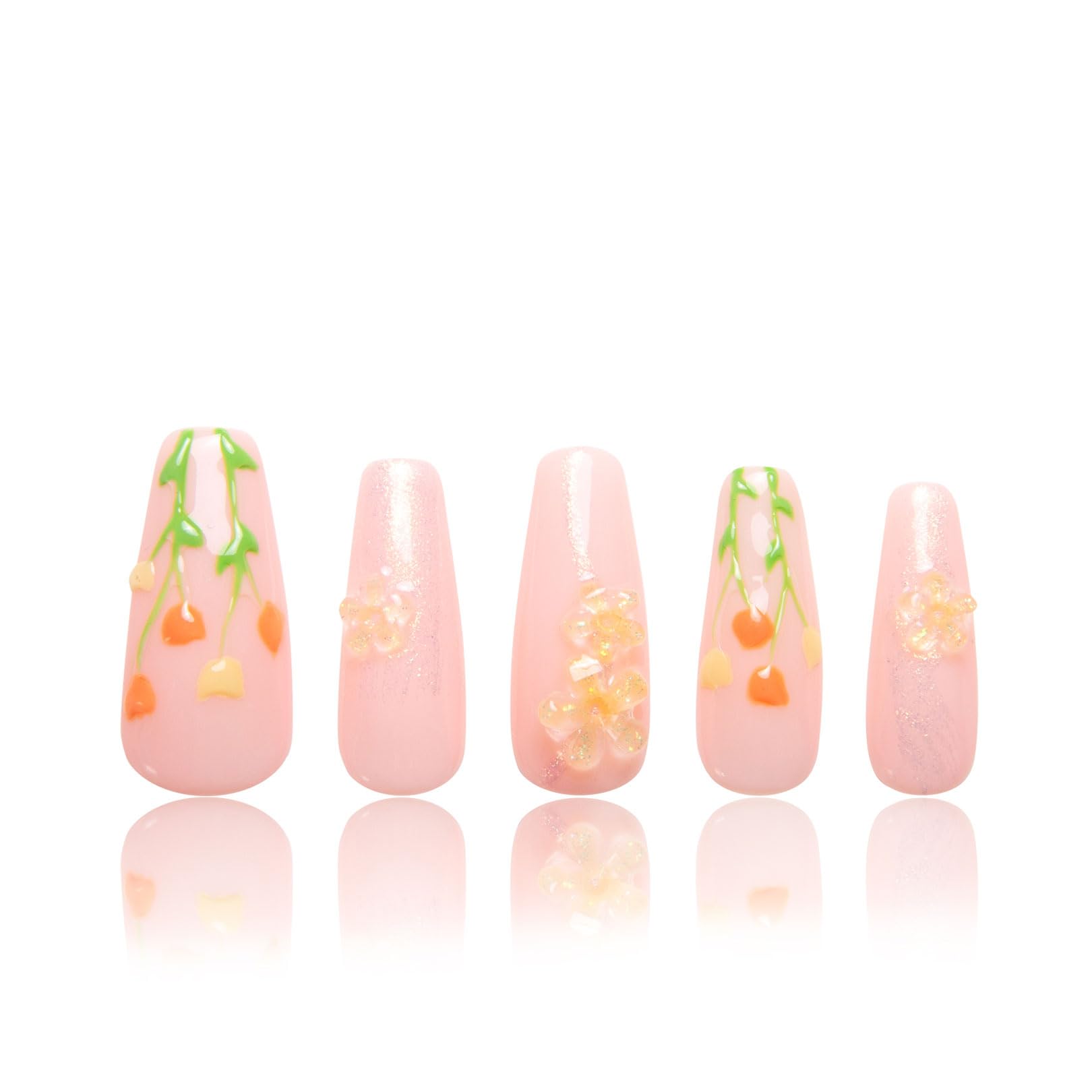 LOVFUL Flower Refresher crystal full-cover nails deliver a salon-style finish at home.