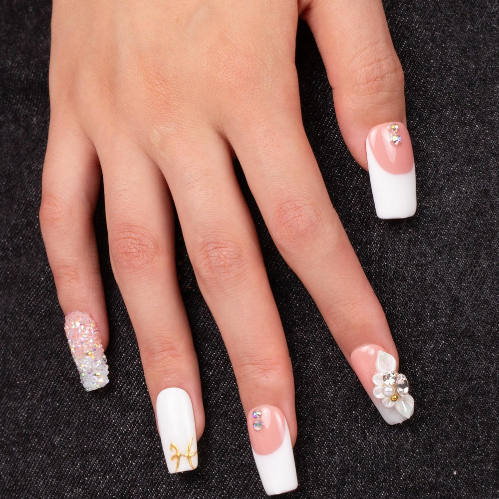 Close-up of LOVFUL Only You French Tip design and craftsmanship