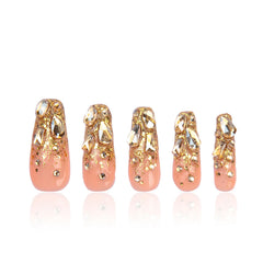 LOVFUL Stardust nails closeup highlights crystal detail for glamorous daily wear