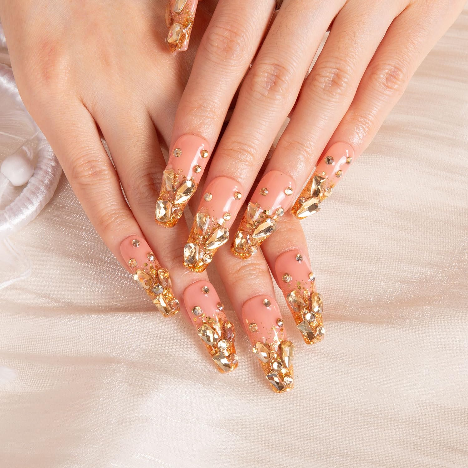 LOVFUL Stardust nails wedding-ready shimmer enhances formal looks