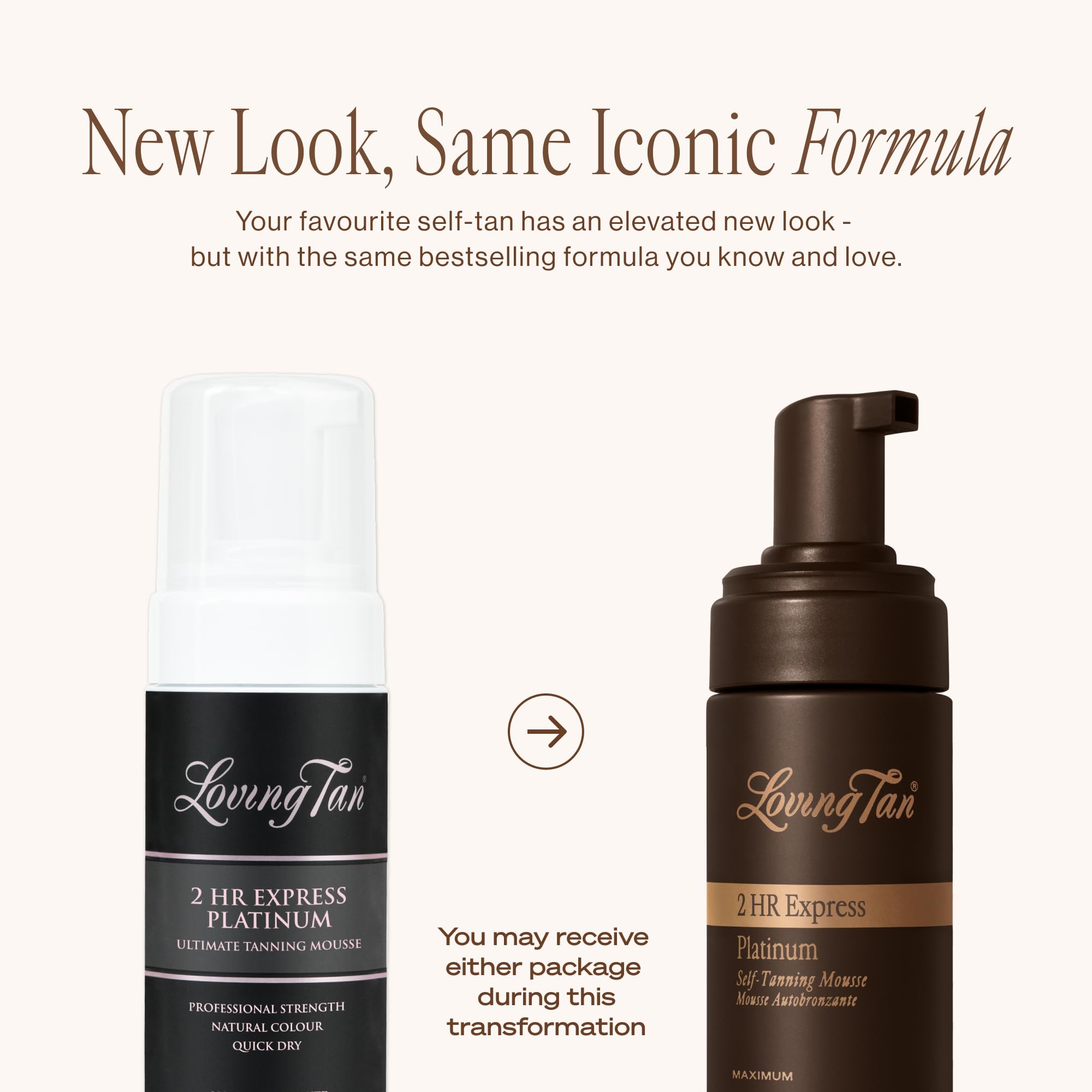Loving Tan Platinum 2HR Express color guide for even coverage