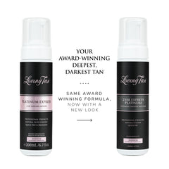 Loving Tan Platinum 2 HR Express mousse demonstrates quick dryness for faster prep.