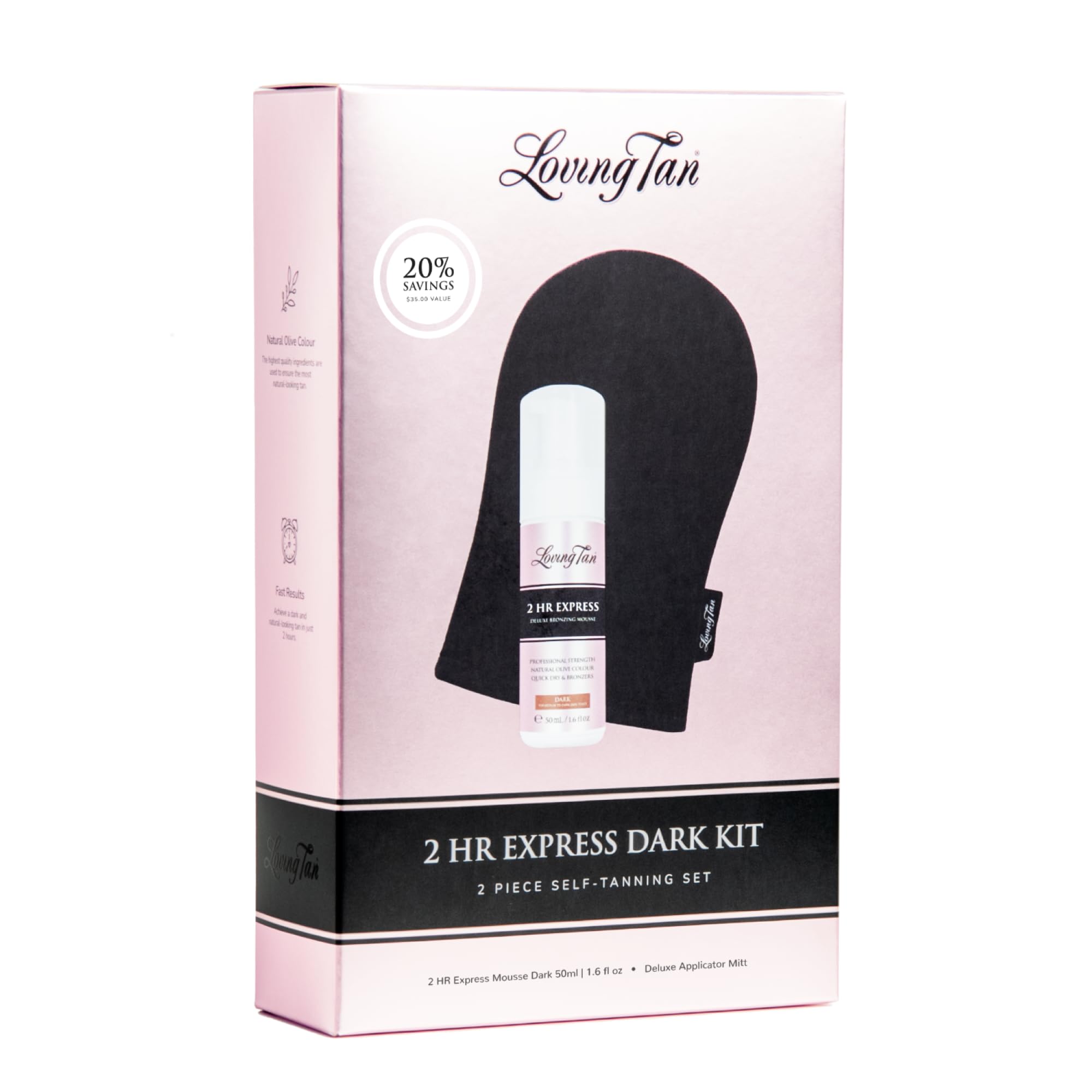 Loving Tan tinted colour guide helps you see where to apply for even coverage.