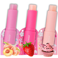 Lovisia Kirby 3EA lip balm packaging close-up for on-the-go lip care.