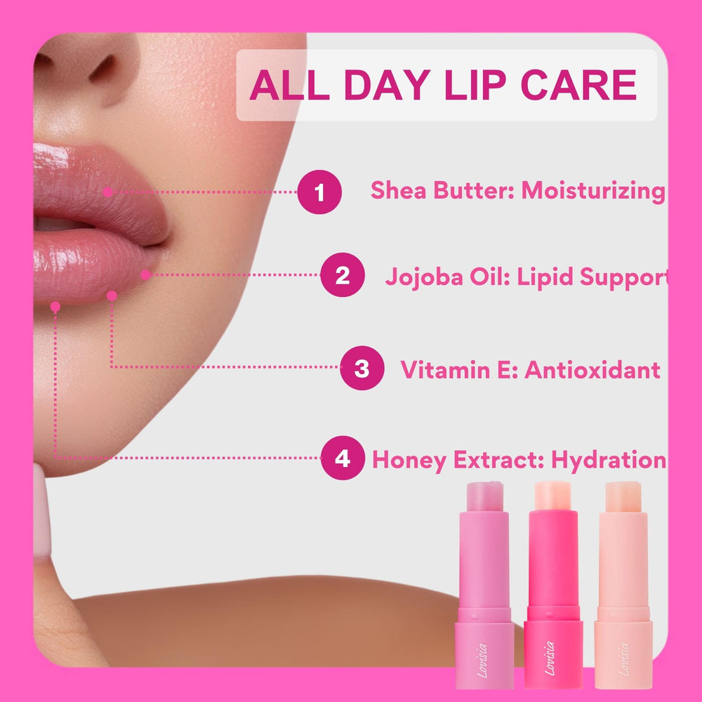 Lovisia Kirby shea butter lip balm texture showing nourishing creaminess.