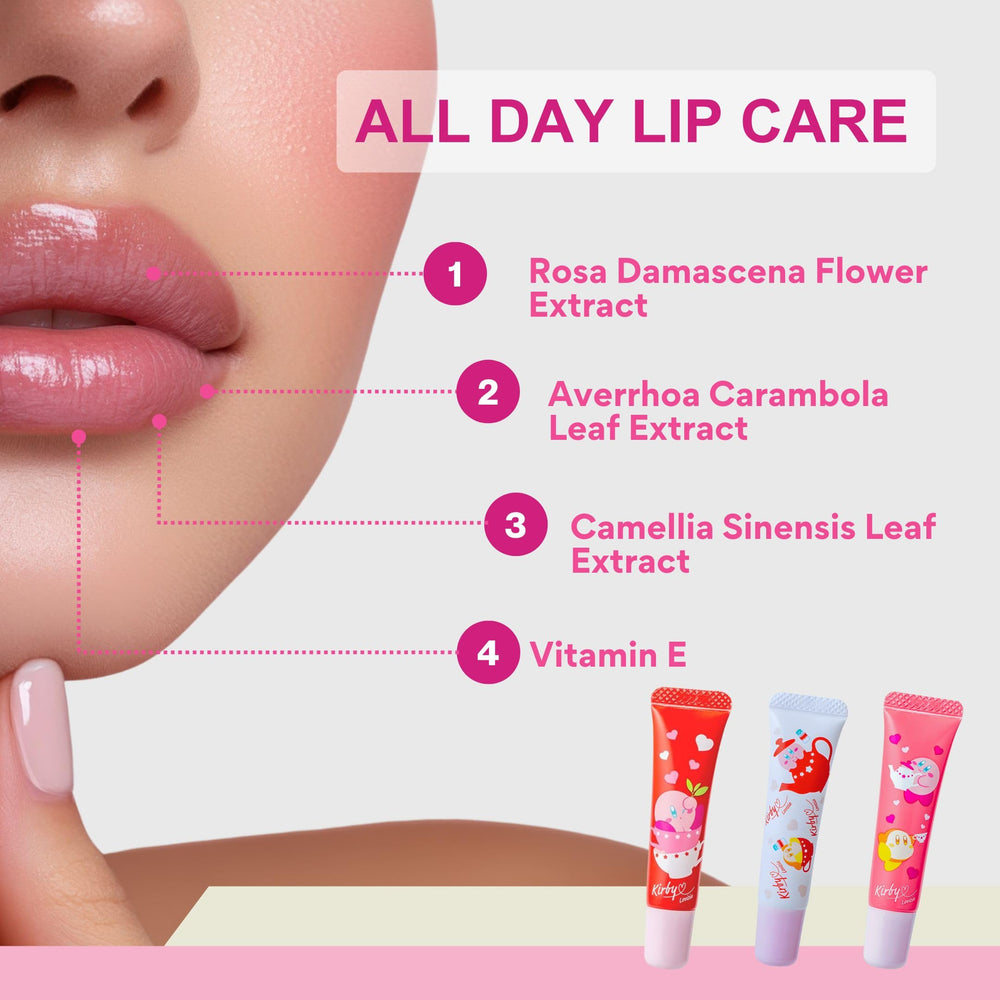 Lovisia Kirby tea-leaf aroma gloss offers a refreshing scent during application.