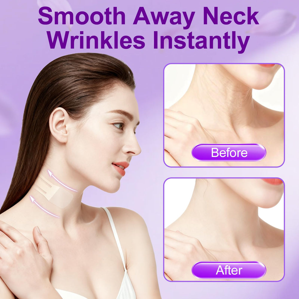 Loxbcin neck tape showing secure adhesion for all-day wear