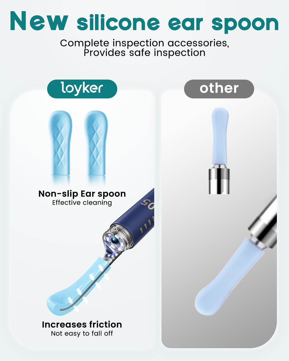 Loyker gyroscope stabilizes video for steady viewing during cleaning.