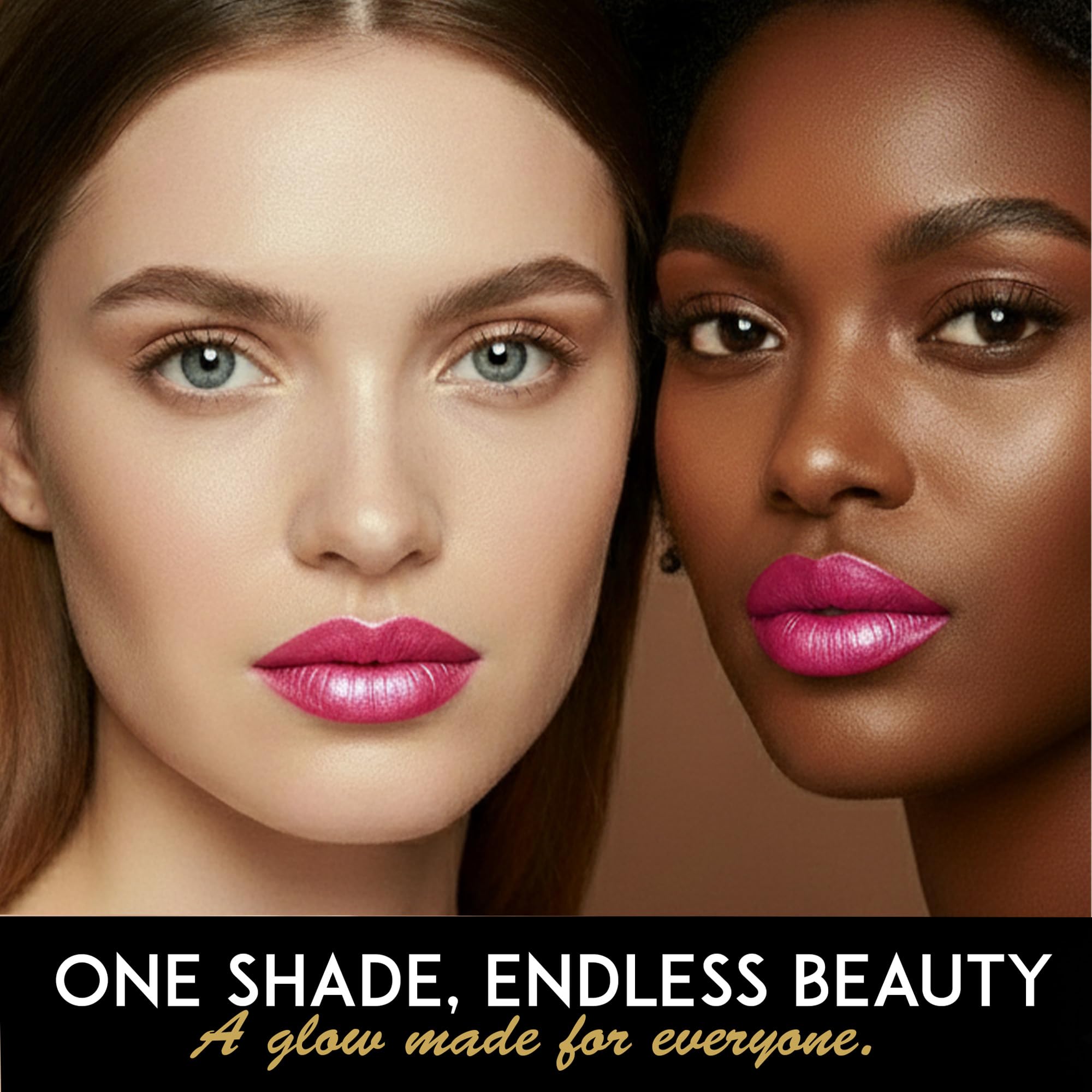 All-day wear potential with moisturizing, non-sticky feel from L'Paige lipstick.