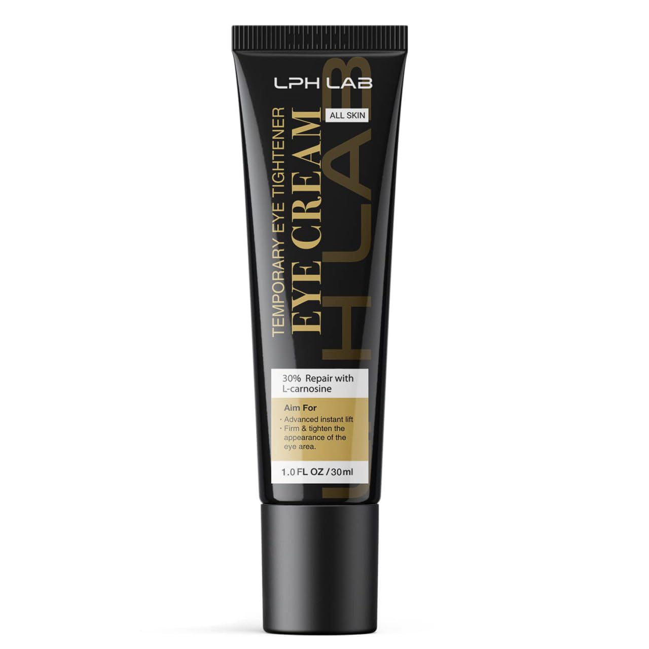 LPH LAB Instant Firm Eye Tightening Cream tube shows instant tightening for a refreshed look