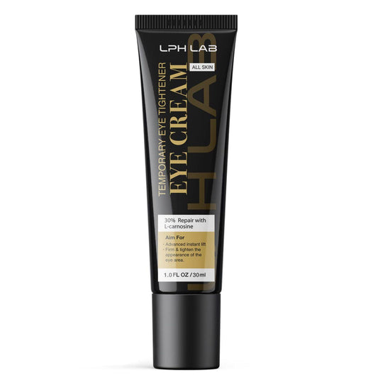 LPH LAB Instant Firm Eye Tightening Cream tube shows instant tightening for a refreshed look