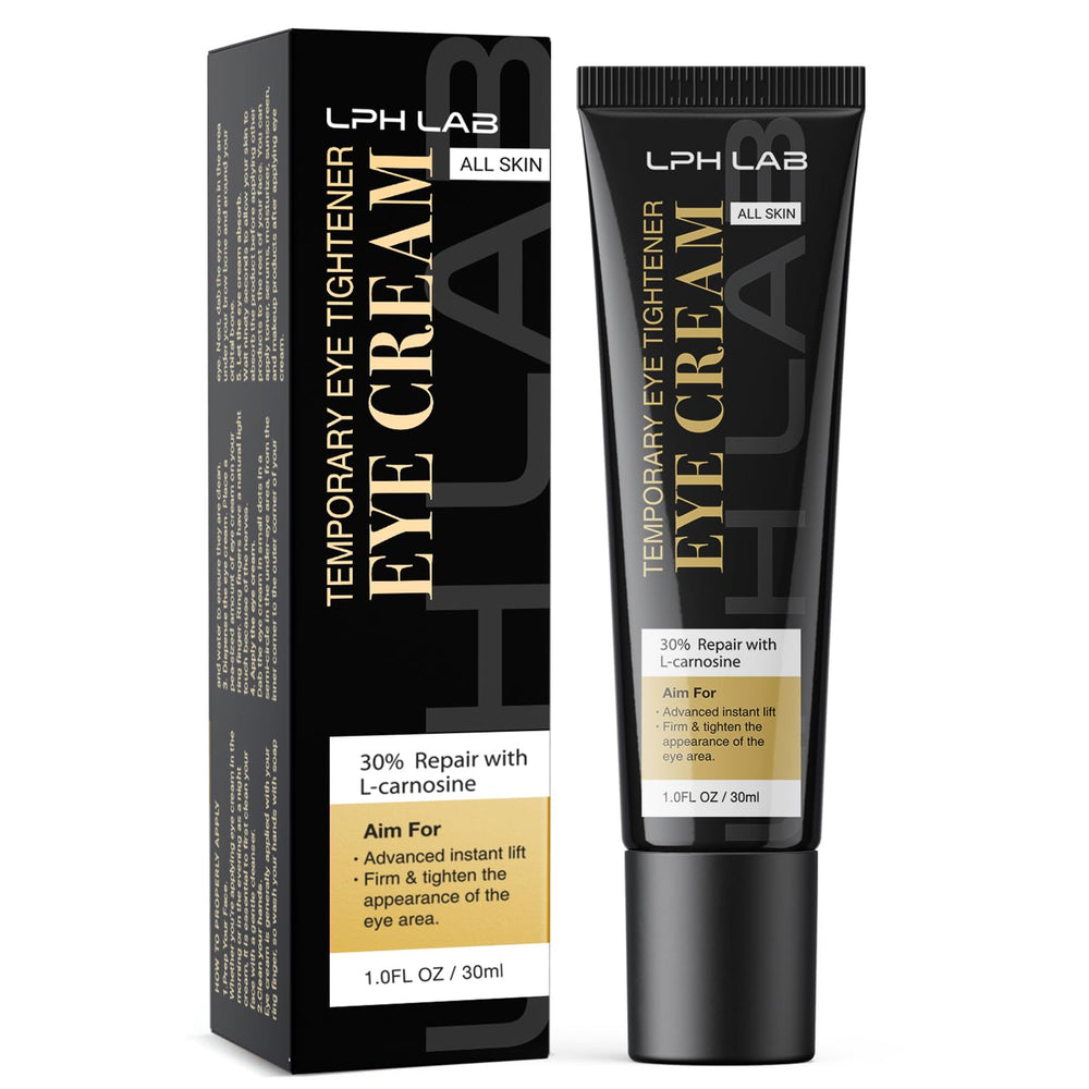 LPH LAB Temporary Eye Tightener jar shows instant tightening for delicate under-eye area.