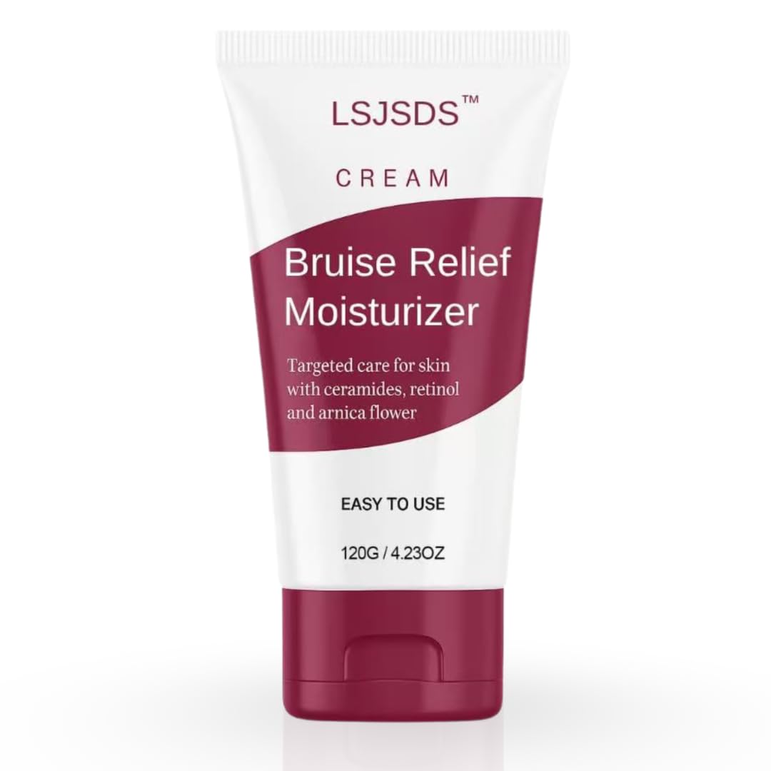 LSJSDS Bruise Cream bottle shows non-greasy moisturizing for arms and legs.
