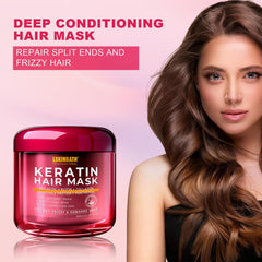 LSKINBATH applying the mask on damp hair for nourishing conditioning