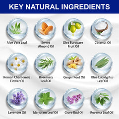 Natural ingredients highlighted in LTQXGT Nerve Relief Cream formula.