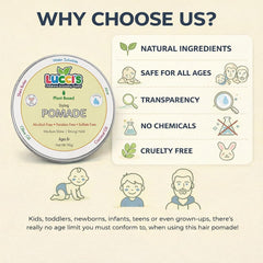 LUCCI'S Baby Hair Gel quick-fix for busy mornings and photo days.