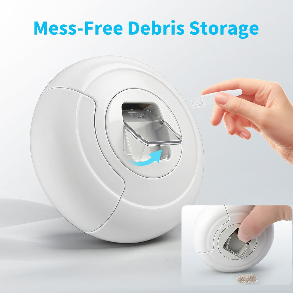 Mess-free storage captures nail debris during trimming with Lucidora clipper