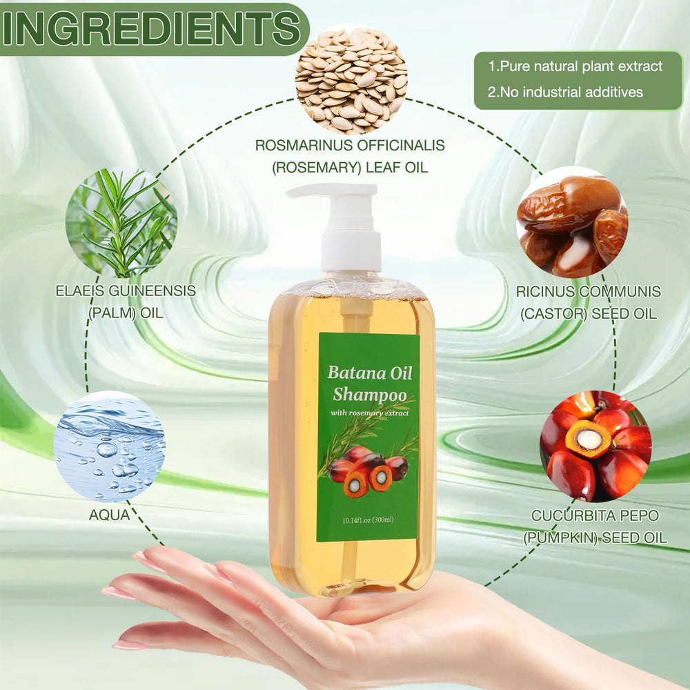 Close-up of rosemary leaves and batana oils in Lucift formula.