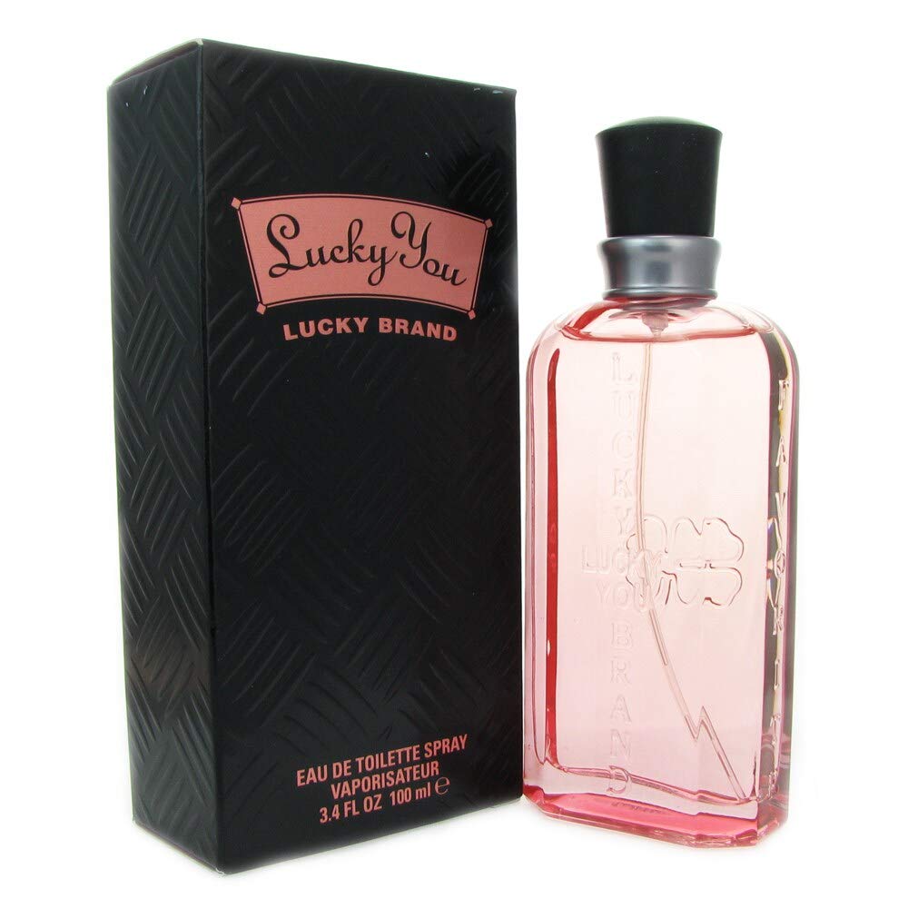 Liz Claiborne Lucky You bottle on dresser, ideal for daytime events