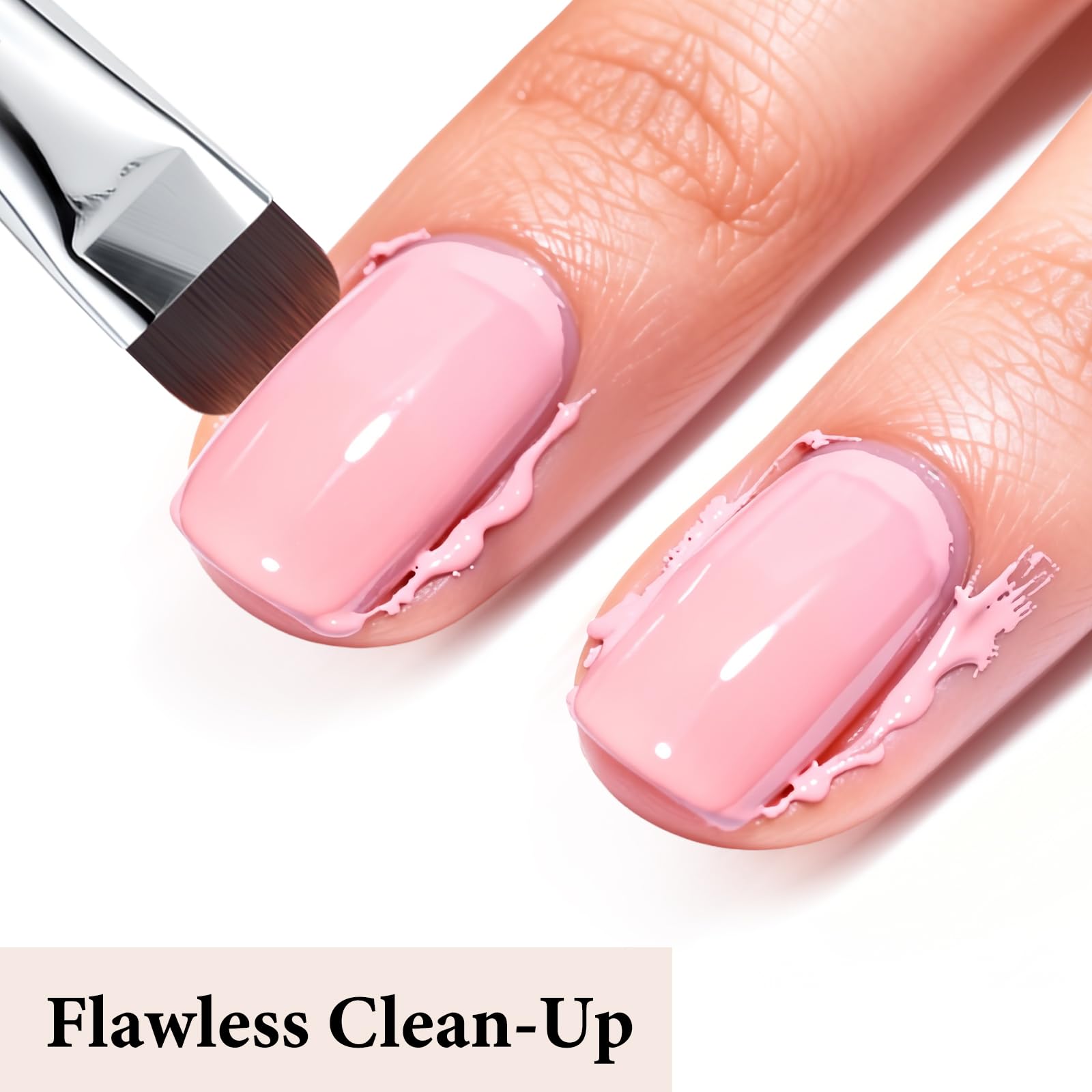 Lucoffeoi acrylic gel brush with firm bristles for sharp edges.