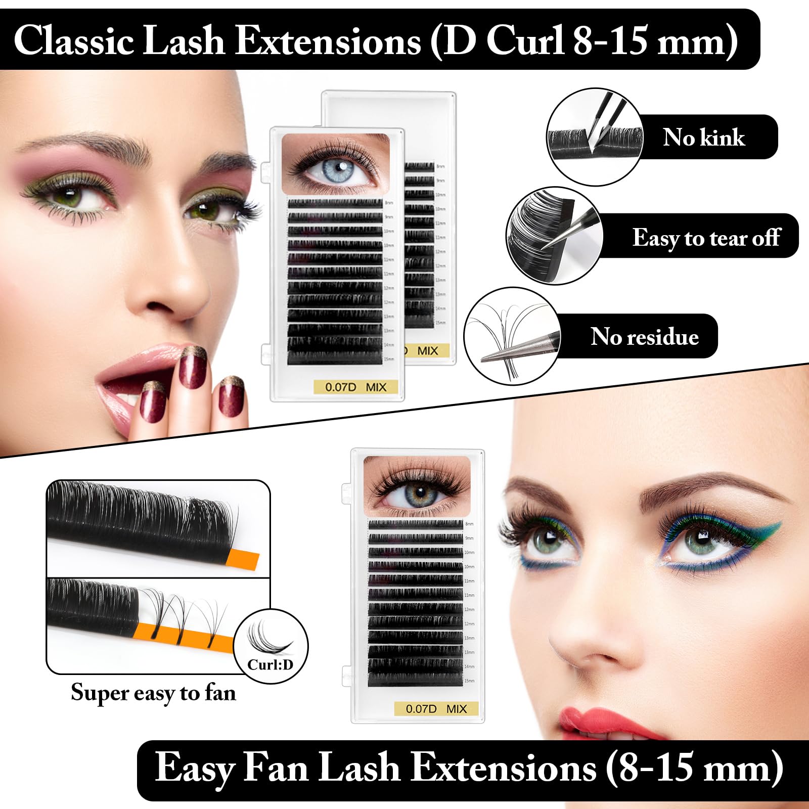 Lucomb lash brushes and tools for tidy application prep